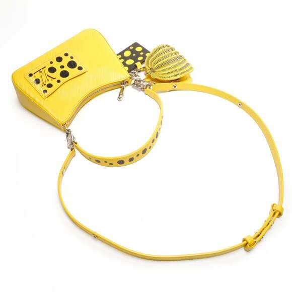 Louis Vuitton Epi Leather Yayoi Kusama Malellini Shoulder Bag in Yellow - Picture 9 of 15